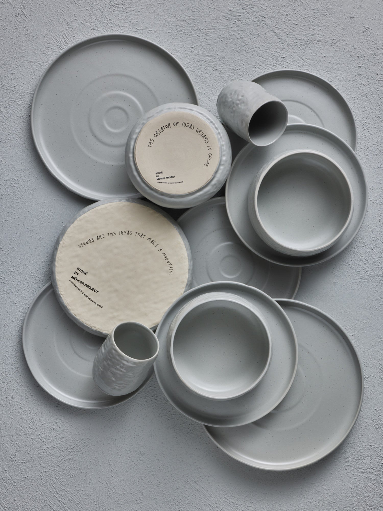  Stone + Lain Shosai 16-Piece Dinnerware Set Stoneware - Sand - Bonton