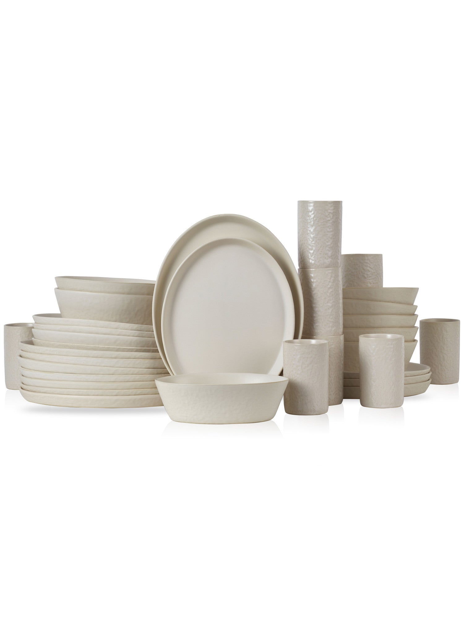  Stone + Lain Katachi 32-Piece Dinnerware Set Stoneware - Nude - Bonton