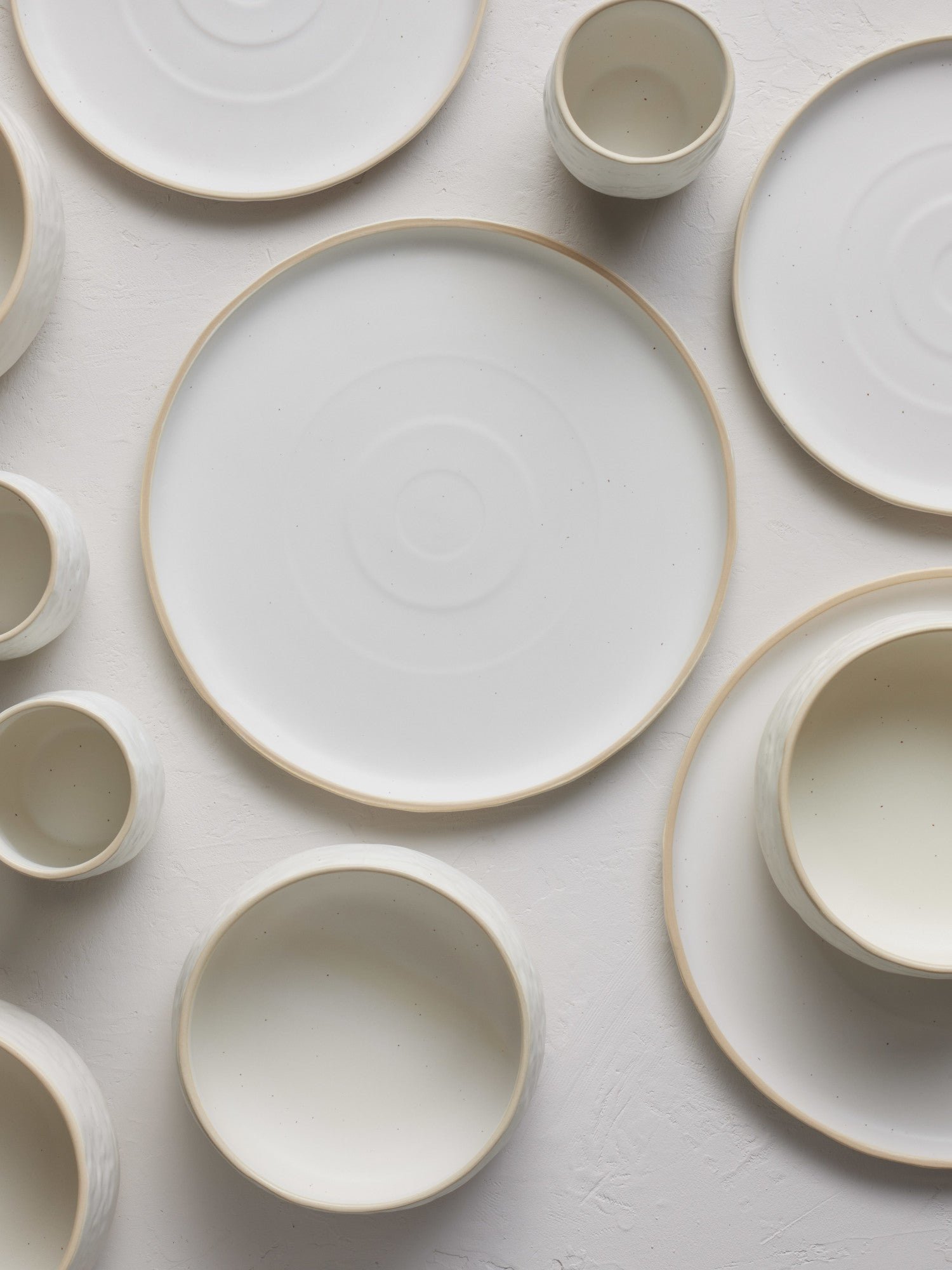  Stone + Lain Shosai 32-Piece Dinnerware Set Stoneware - White Speckled - Bonton