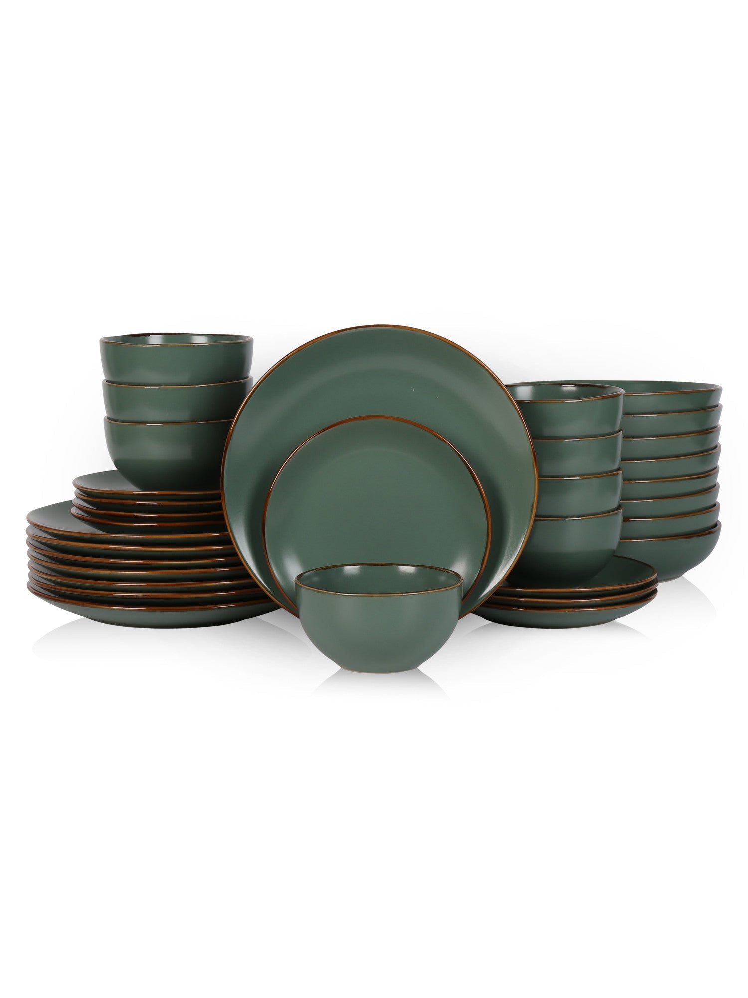  Stone + Lain Brasa 32-Piece Dinnerware Set Stoneware - Light Green - Bonton