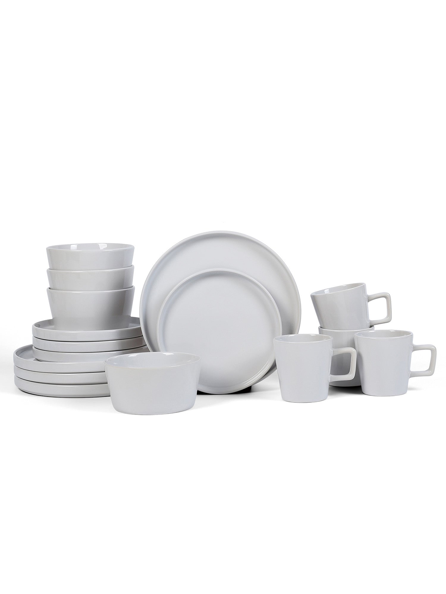  Stone + Lain Celina 16-Piece Dinnerware Set Stoneware - Gray Matte - Bonton