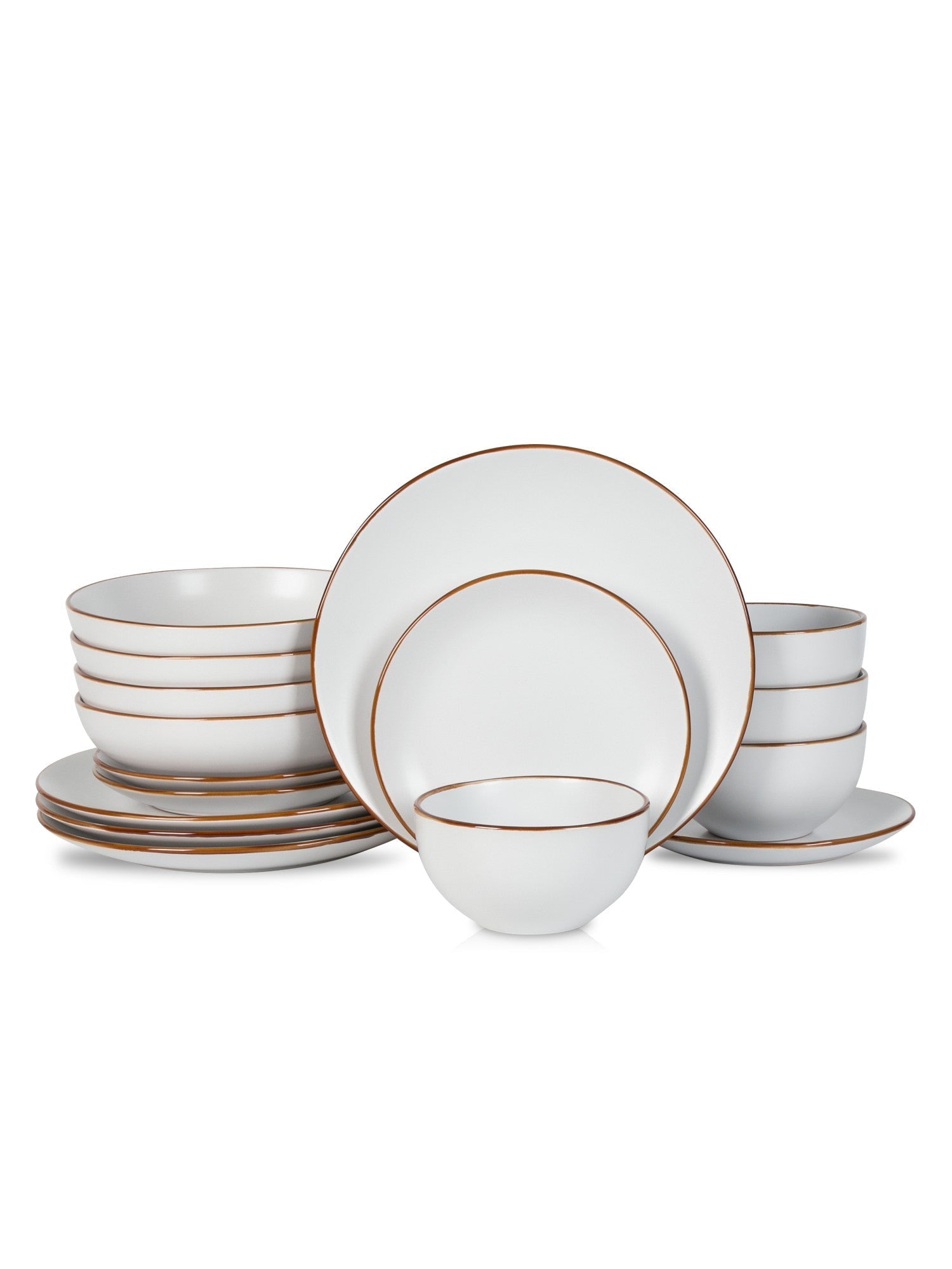  Stone + Lain Brasa 16-Piece Dinnerware Set Stoneware - White - Bonton