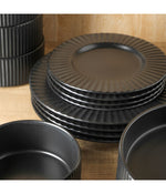 Lusso 16-Piece Dinnerware Set Stoneware Black