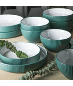 Larosso 12-Piece Dinnerware Set Stoneware Green