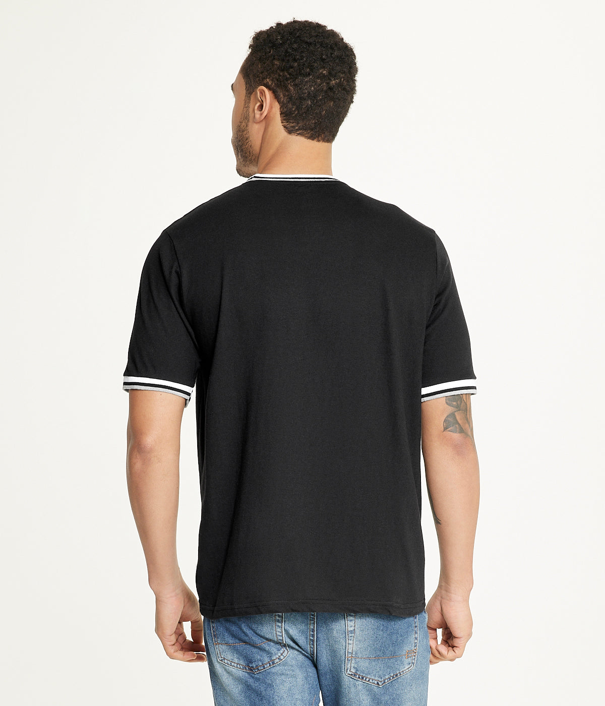  Brooklyn Laundry Brooklyn Laundry Men'sÂ Tonal Embroidery Crew Neck Tee - Black - Bonton