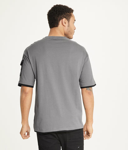 Brooklyn Laundry Mens Drop Shoulder Core Nylon Pocket Tee
