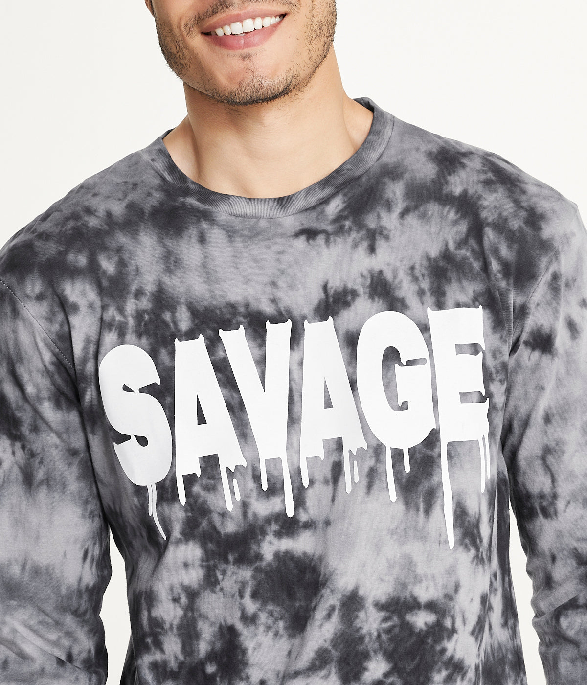  Brooklyn Laundry Brooklyn Laundry Men's Tie Dye Crew Neck Tee 3 - Grey - Bonton