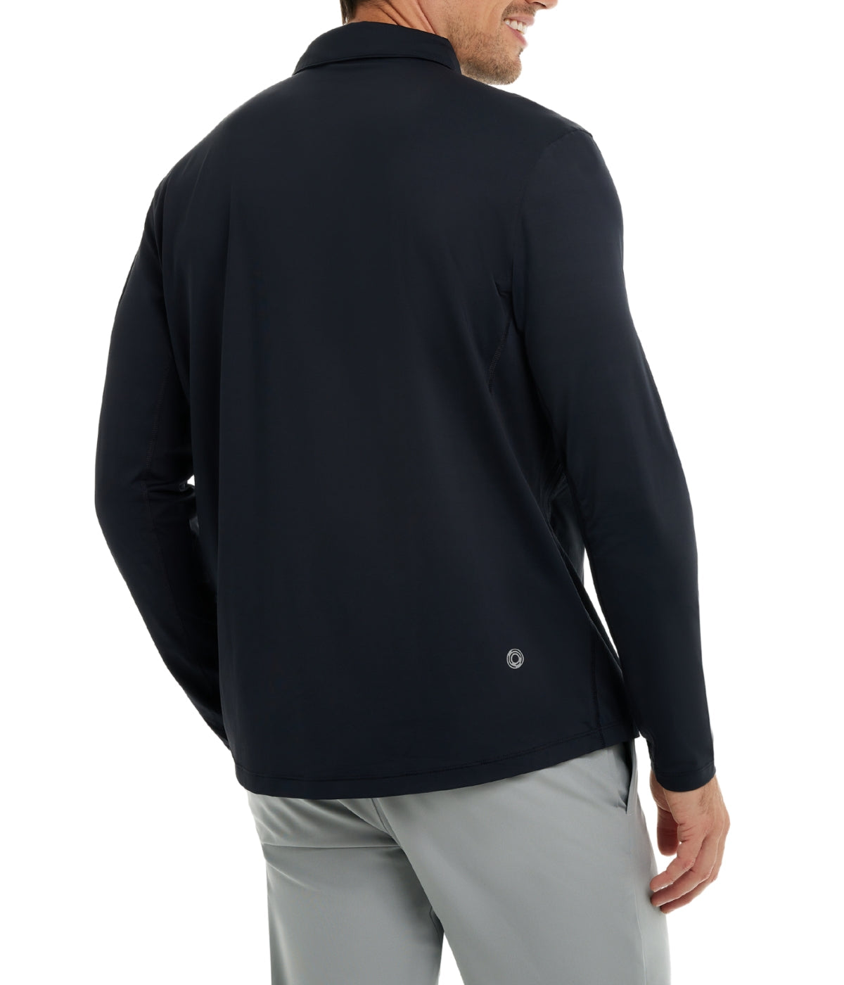  BloqUV BloqUV Men's UPF 50+ Sun Protection Collared Long Sleeve Polo - Black - Bonton