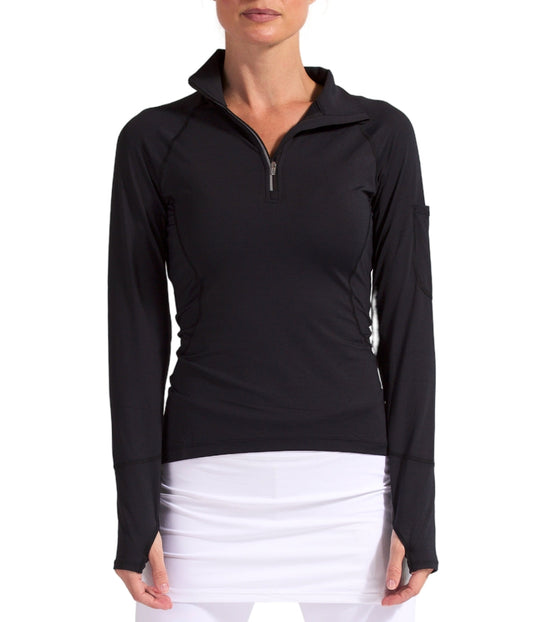 BloqUV Women's UPF 50+ Sun Protection Mock Neck Quarter Zip Top