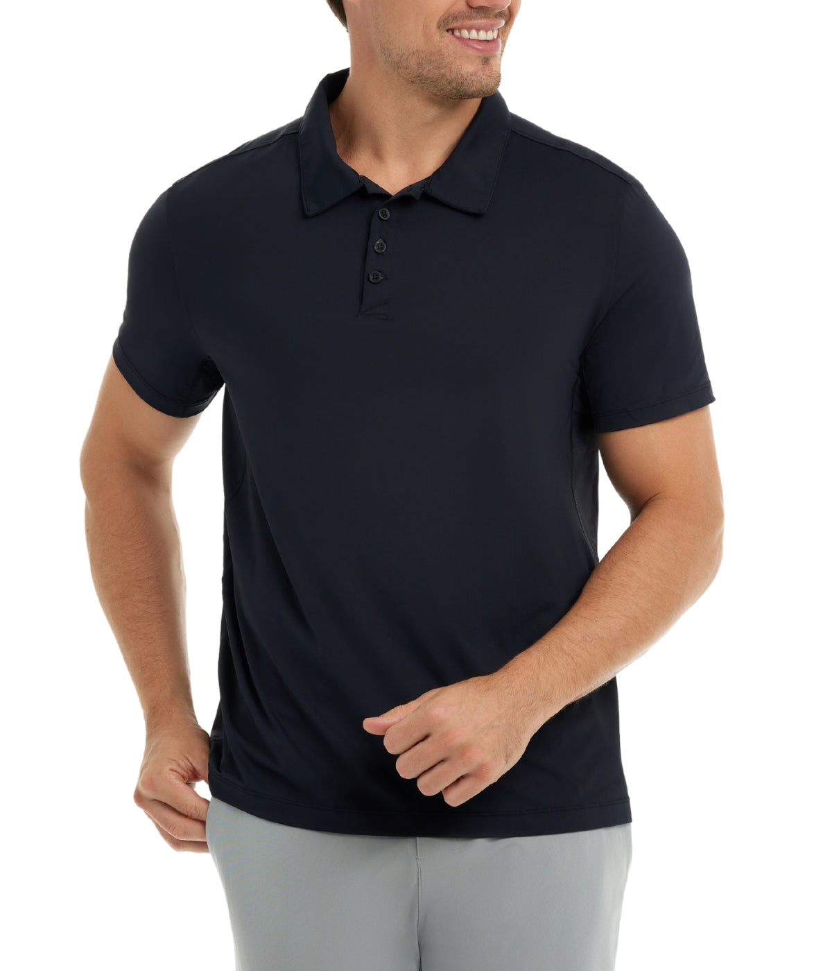  BloqUV BloqUV Men's UPF 50+ Sun Protection Short Sleeve Polo Shirt - Black - Bonton