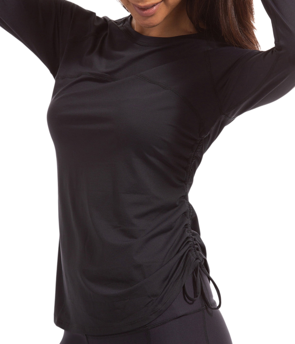  BloqUV BloqUV Women's UPF 50+ Sun Protection Drawstring Crew Top - Black - Bonton