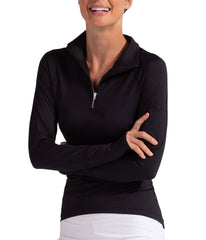 BloqUV Women's UPF 50+ Sun Protection Mock Neck Quarter Zip Top