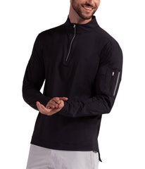 BloqUV Men's UPF 50+ Sun Protection Long Sleeve Mock Zip Top