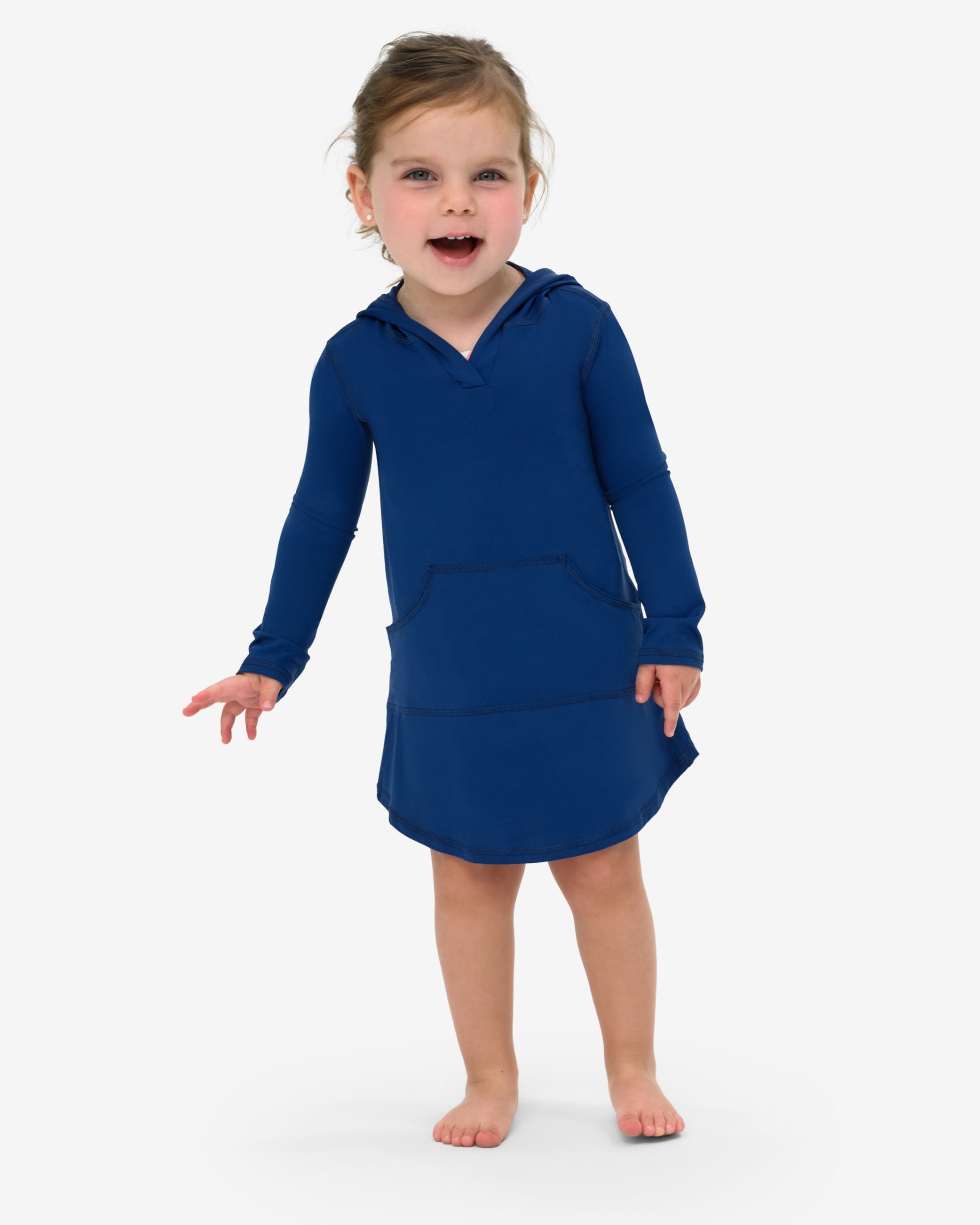  BloqUV TODDLERS HOODIE DRESS (1009T) - Navy - Bonton