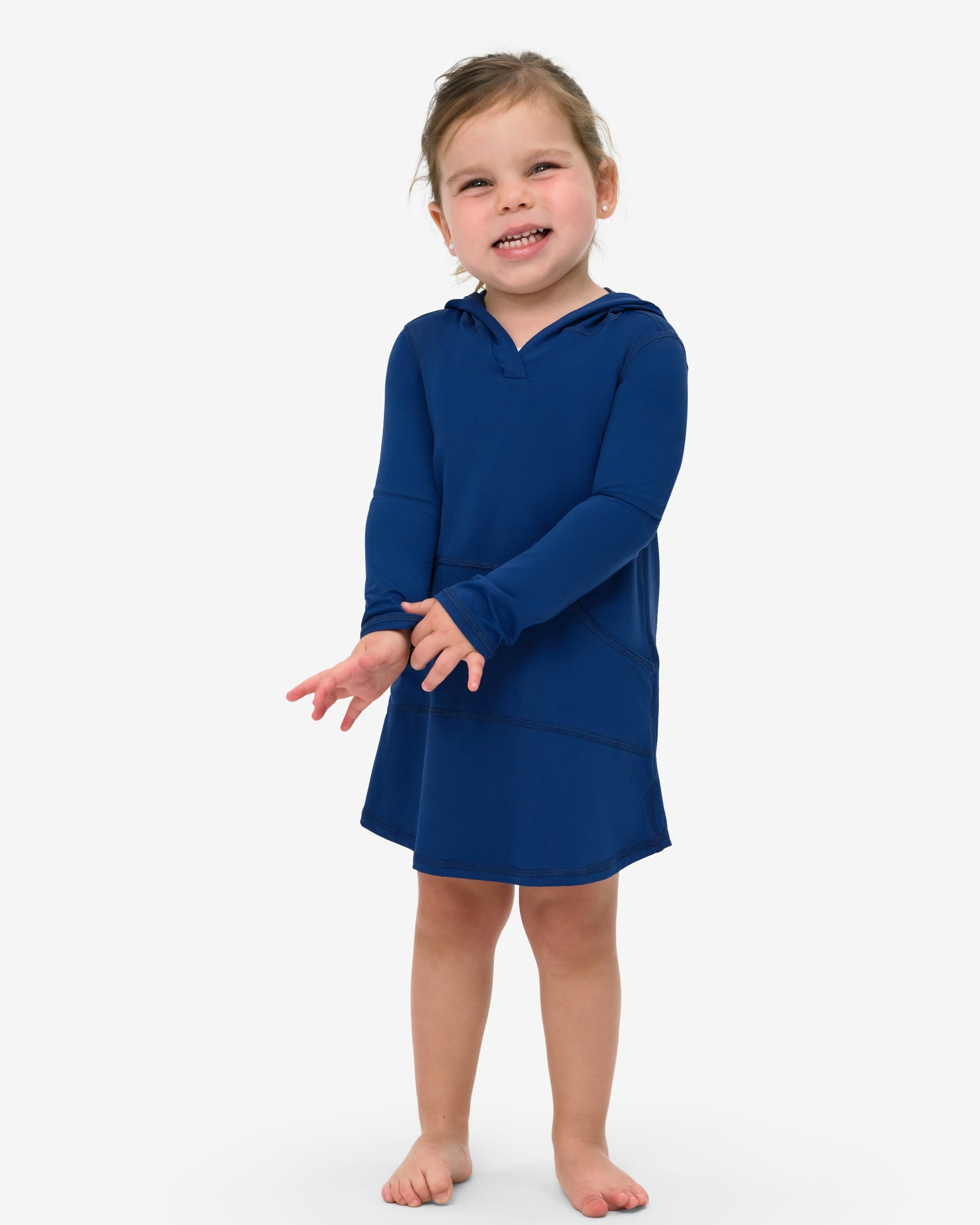  BloqUV TODDLERS HOODIE DRESS (1009T) - Navy - Bonton