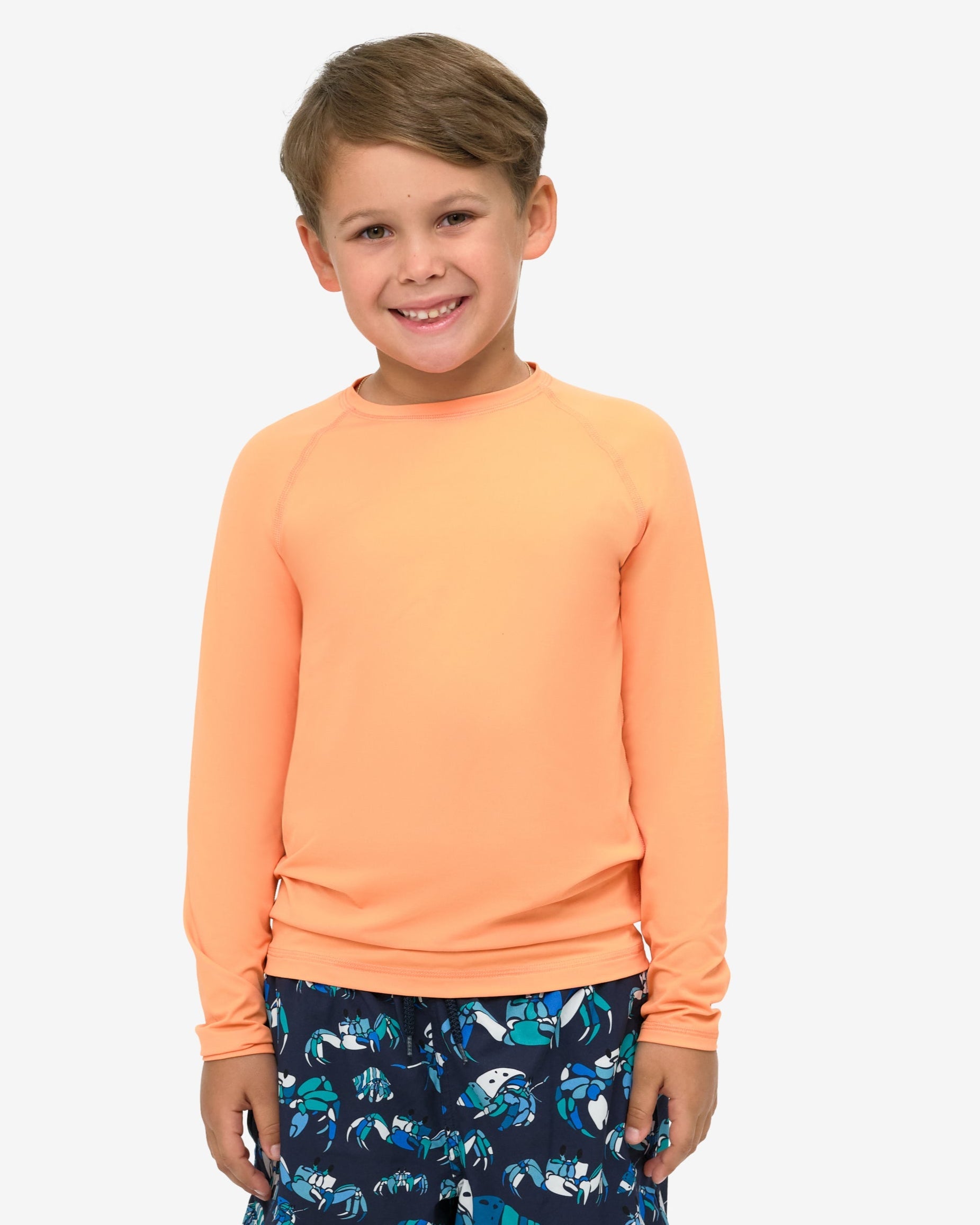  BloqUV KID'S CREW NECK TOP (1005K) - Caribbean Blue - Bonton