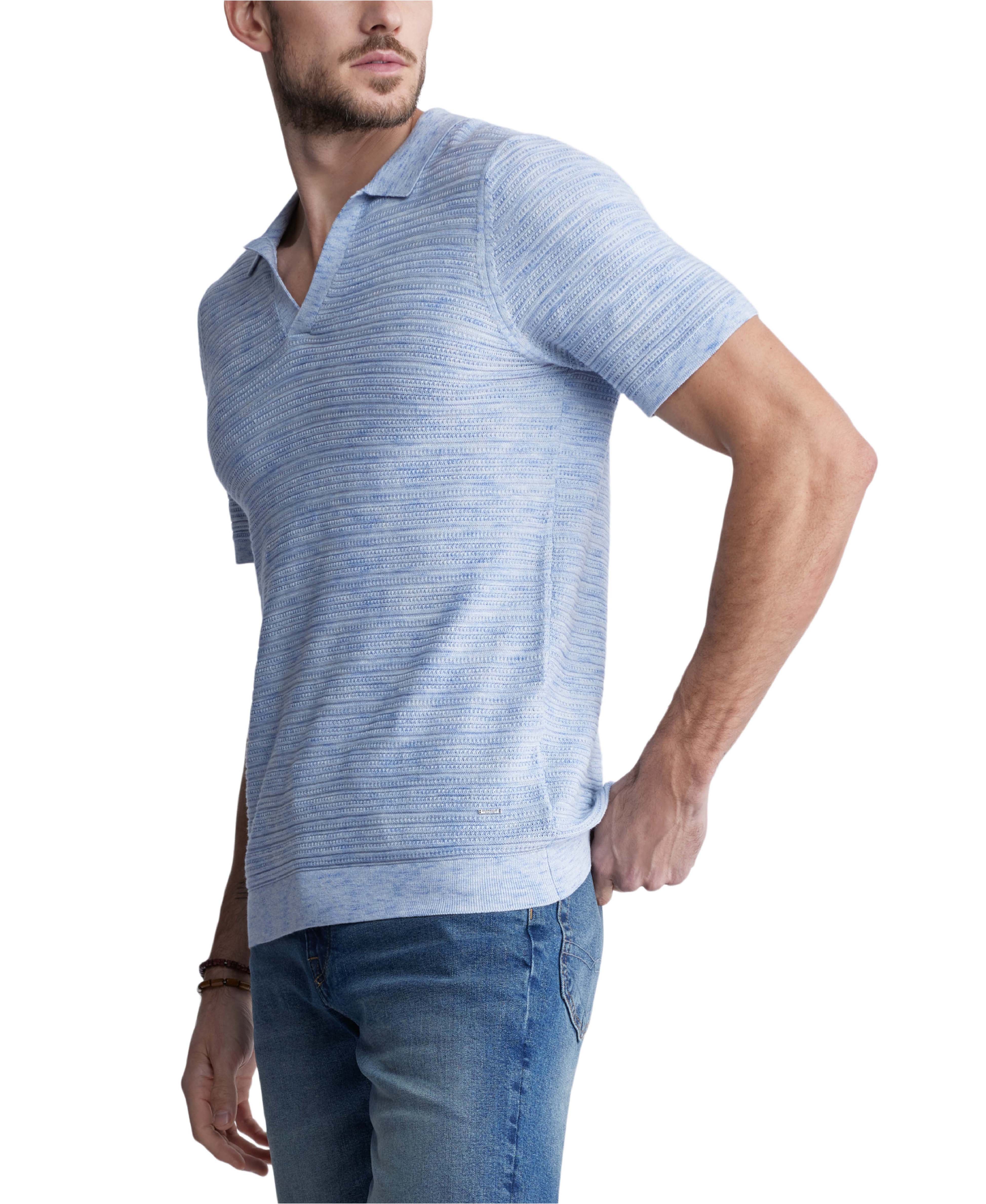  Buffalo David Bitton Woopy Men's Short Sleeve Polo - Clear Sky - Bonton