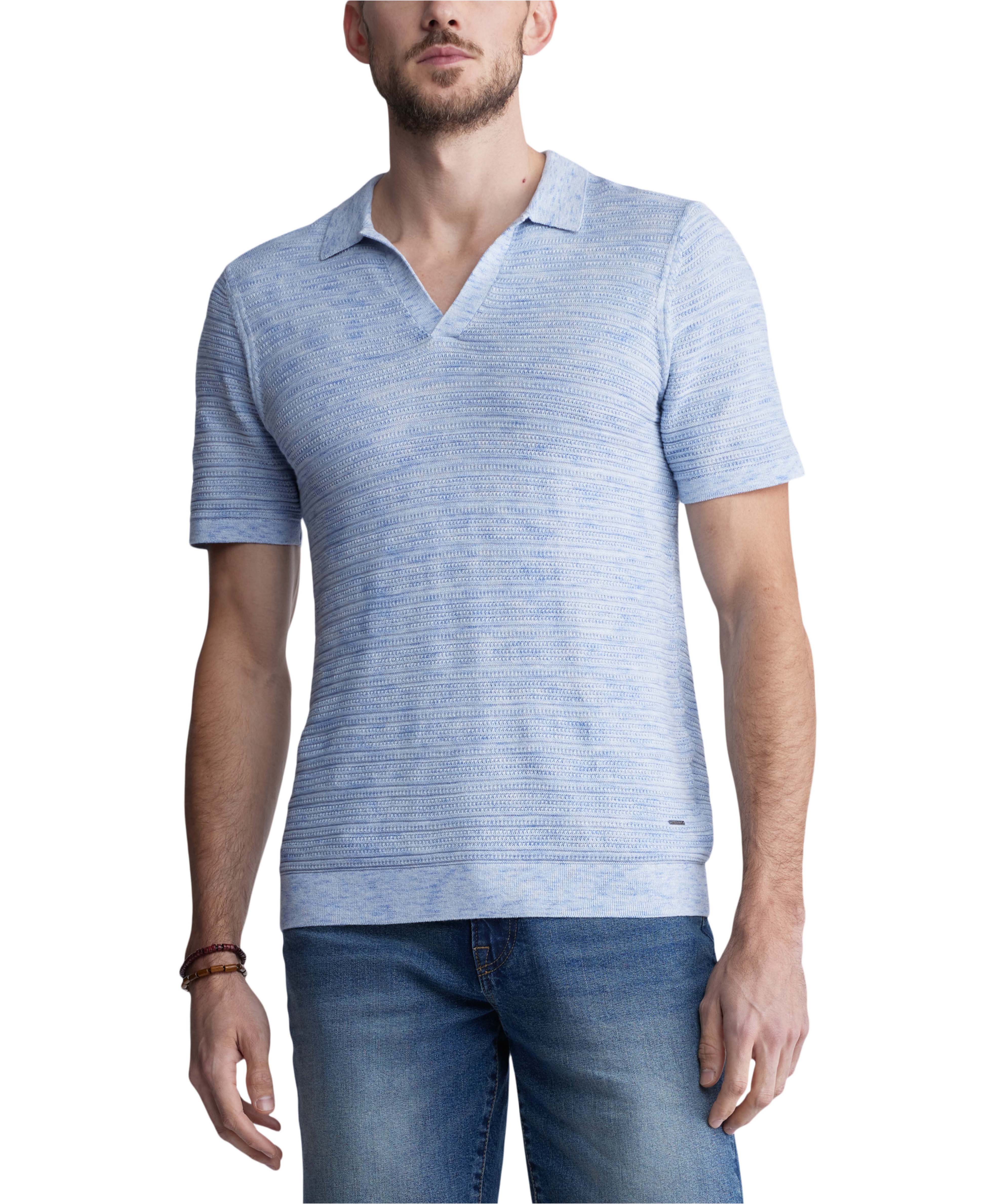  Buffalo David Bitton Woopy Men's Short Sleeve Polo - Clear Sky - Bonton