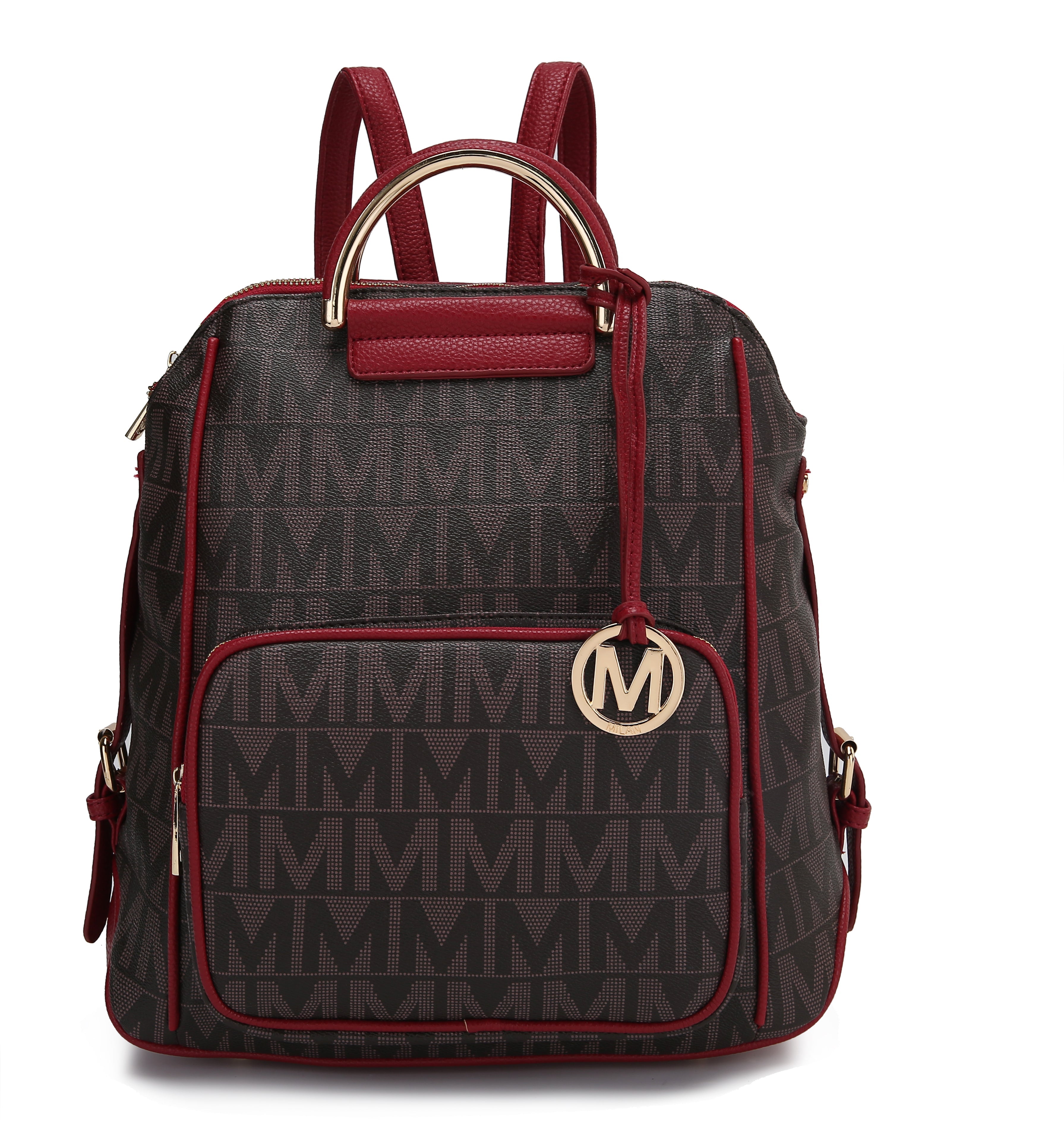  MKF Collection Cora Signature Backpack - Red - Bonton
