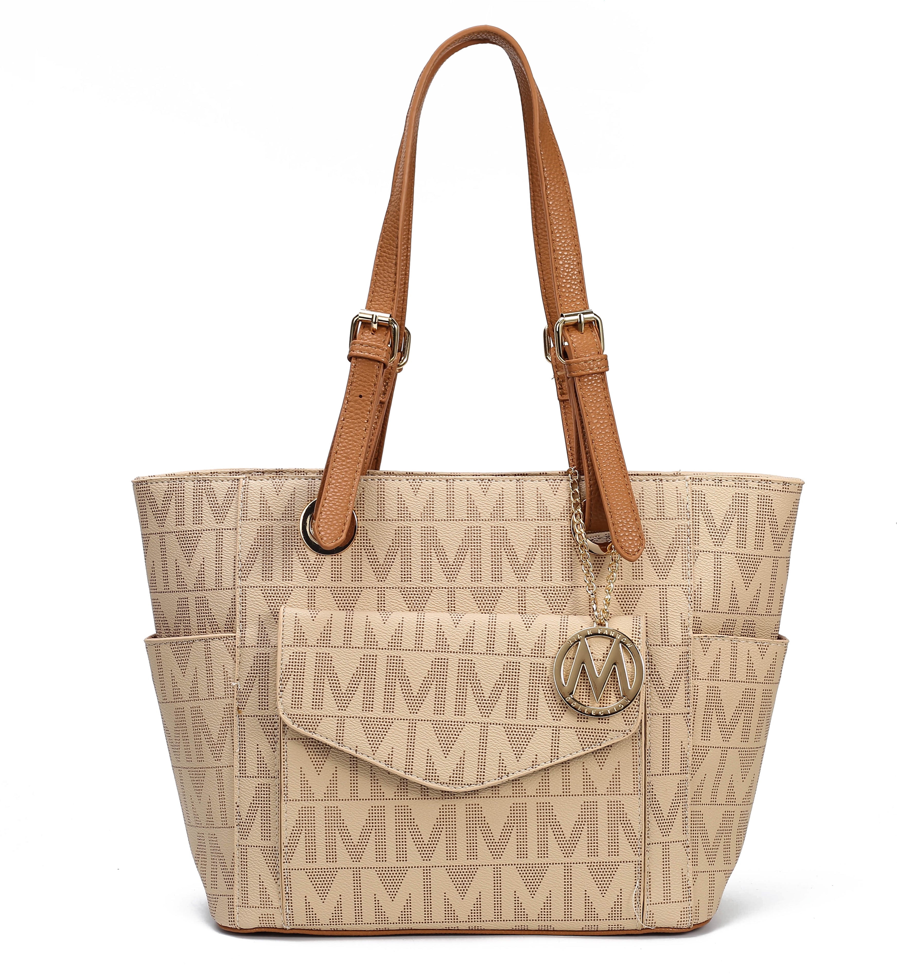  MKF Collection Griselda Signature Tote Bag - Beige - Bonton