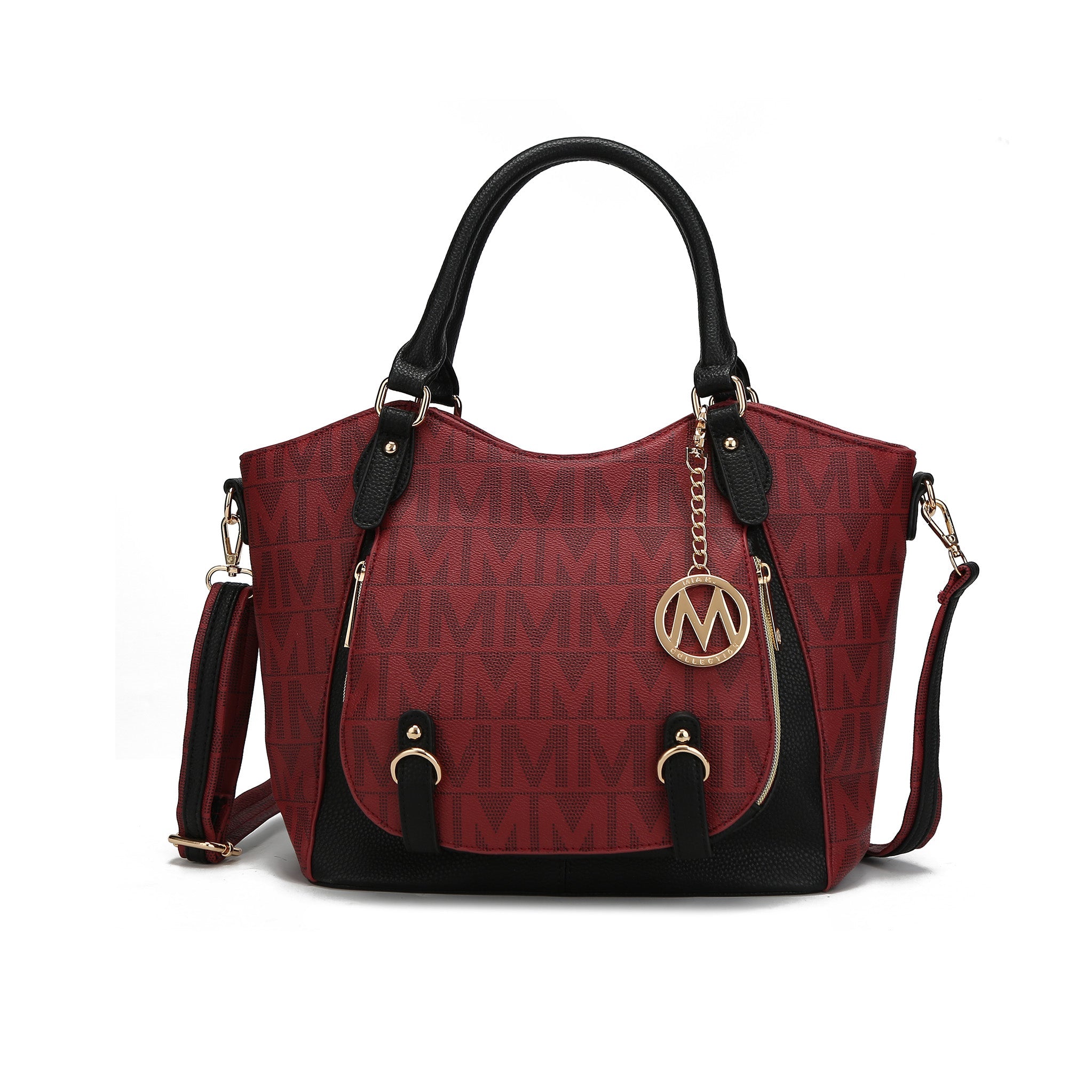  MKF Collection Fula Signature Shoulder Bag - Burgundy - Bonton