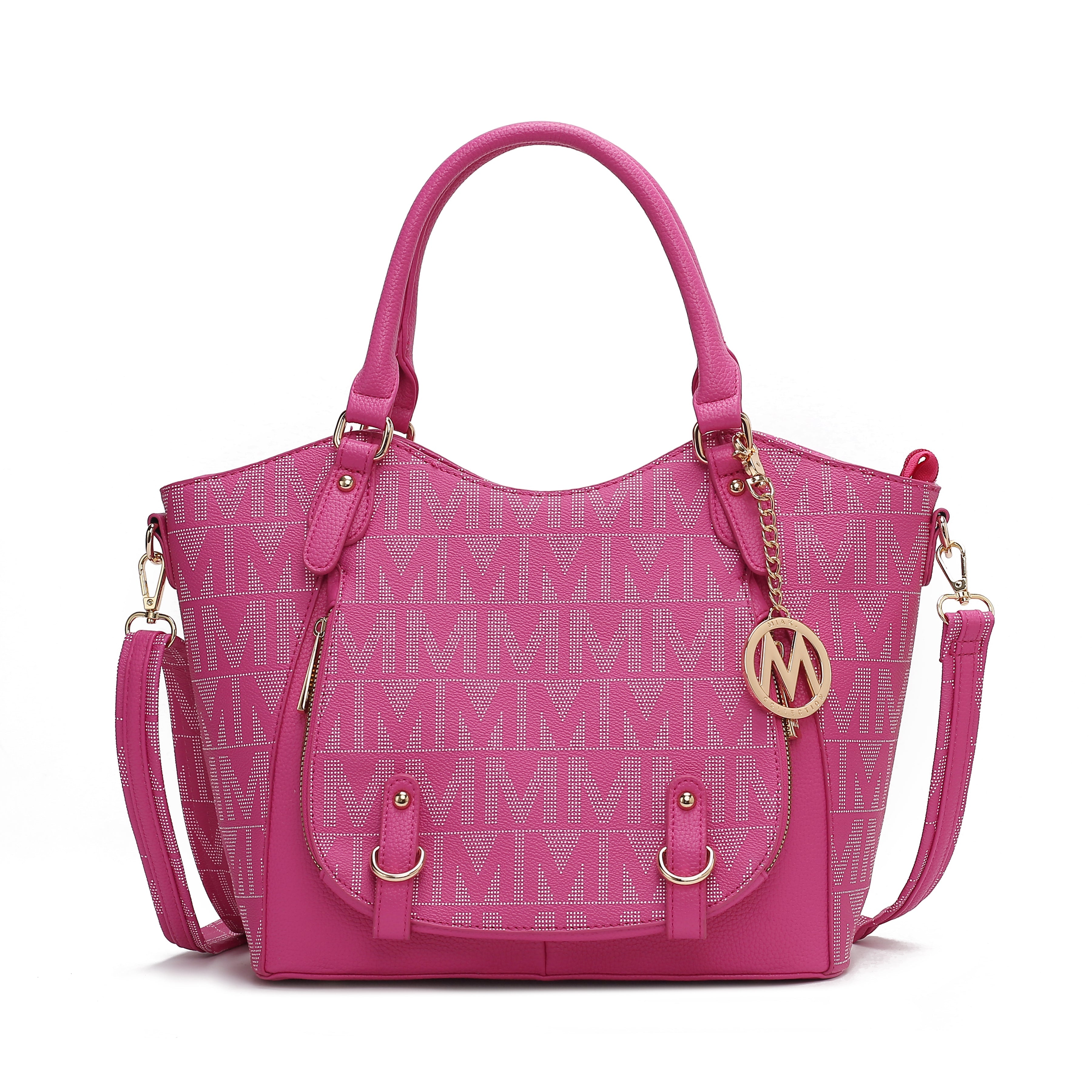  MKF Collection Fula Signature Shoulder Bag - Burgundy - Bonton