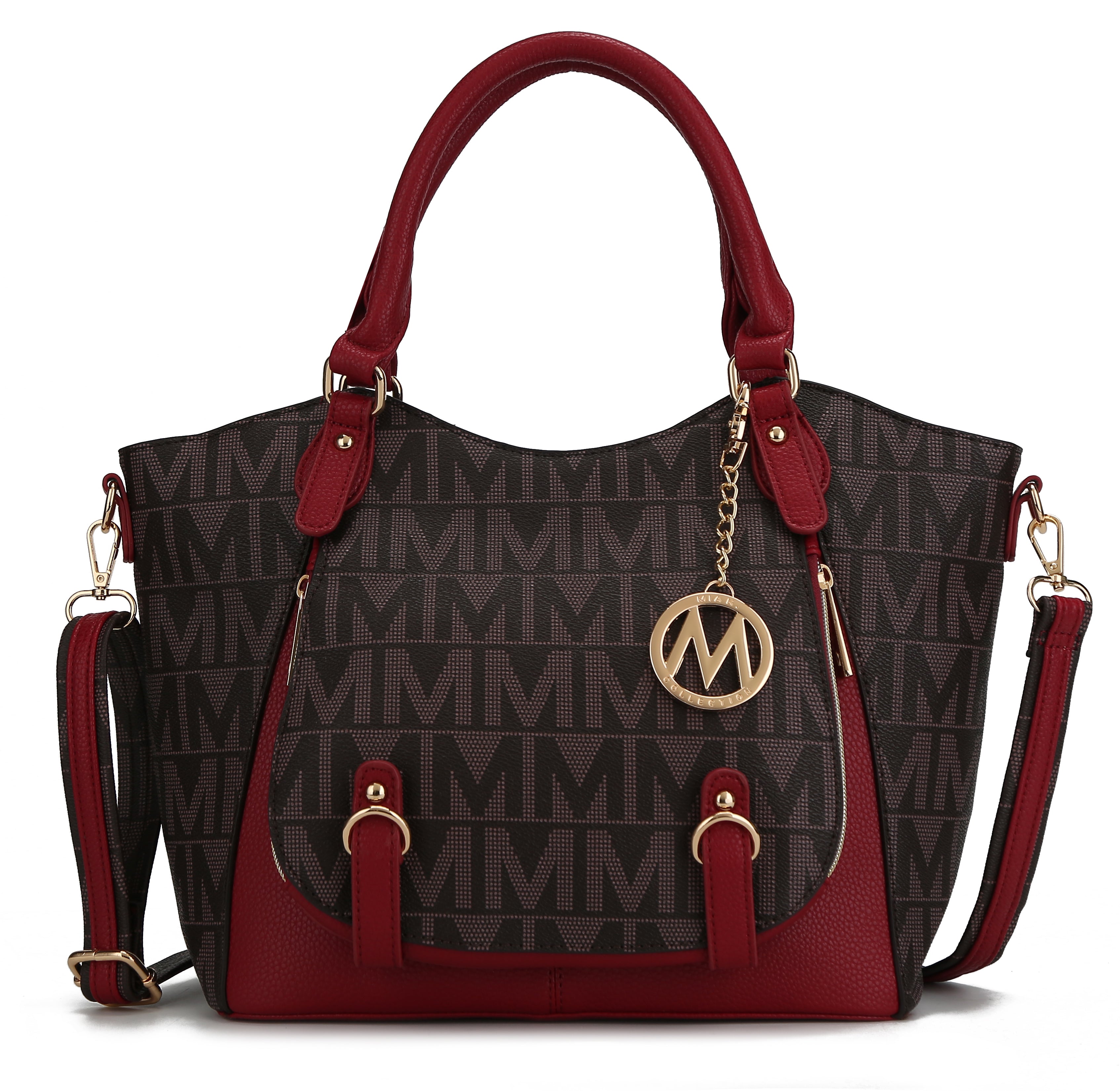  MKF Collection Fula Signature Shoulder Bag - Burgundy - Bonton