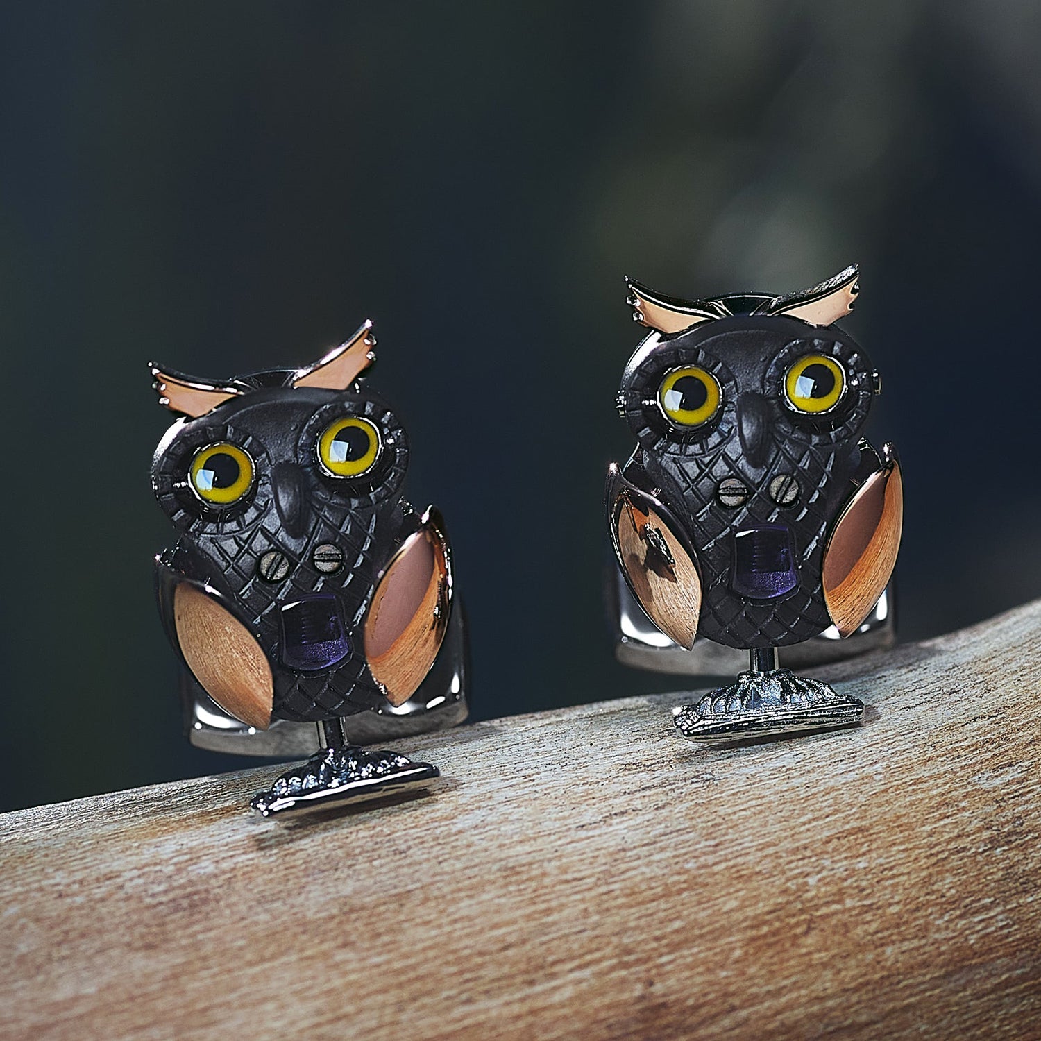  Cufflinks Mechanical Owl Cufflinks - Default Title - Bonton