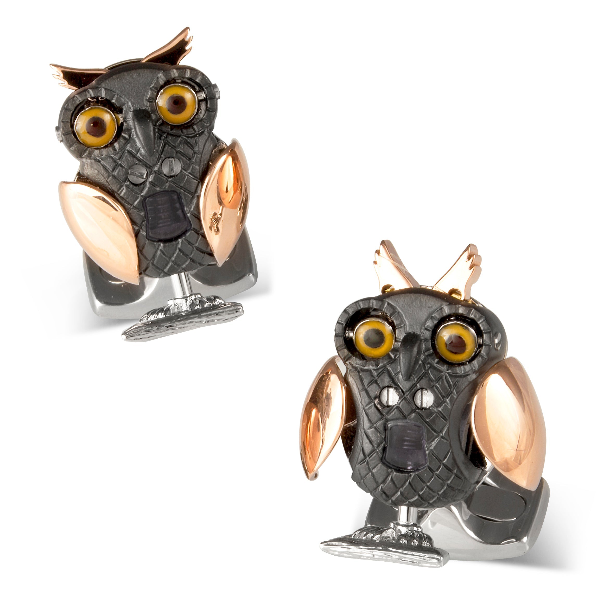  Cufflinks Mechanical Owl Cufflinks - Default Title - Bonton