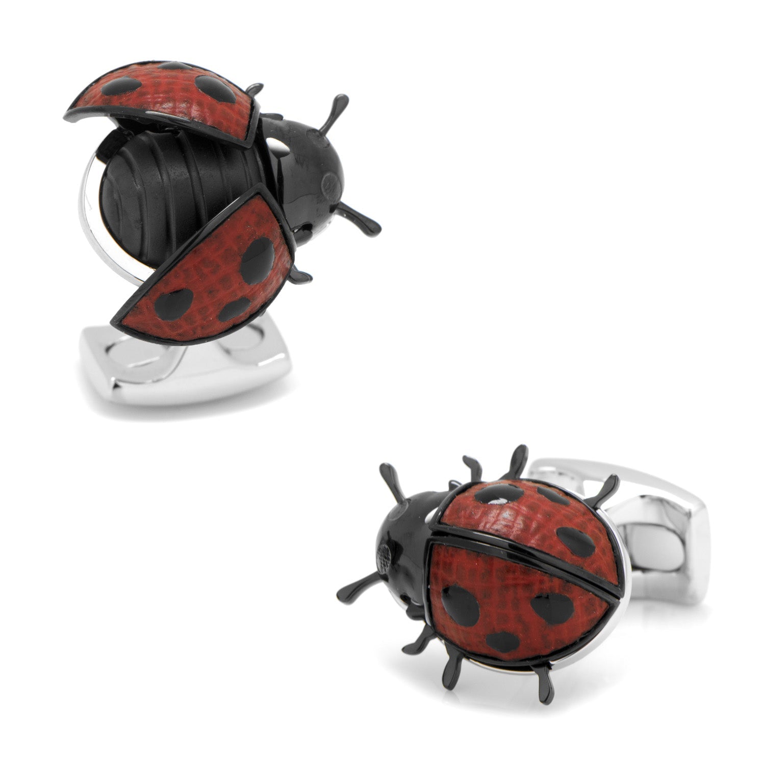  Cufflinks Moving Ladybug Cufflinks - Default Title - Bonton