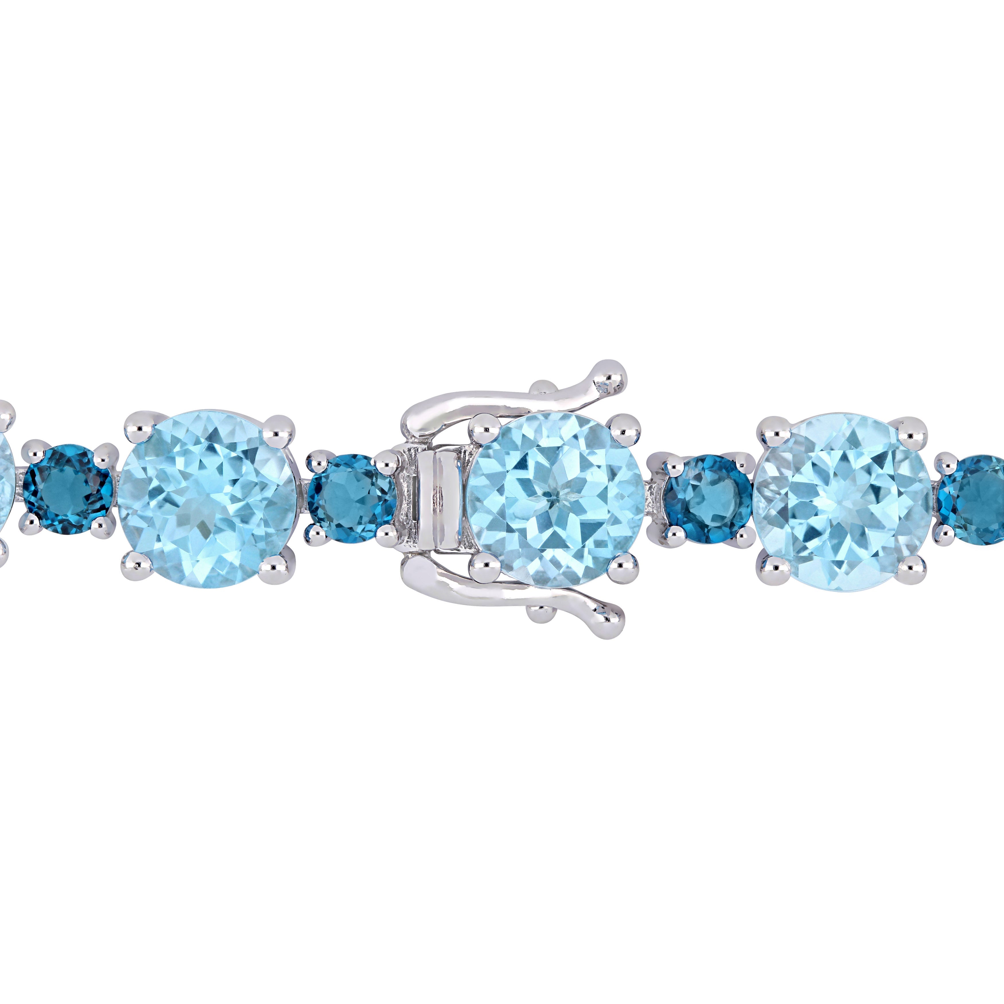  Studio Works Sky Blue Topaz and London Blue Topaz Tennis Bracelet - Blue - Bonton