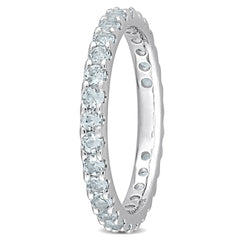 Aquamarine Eternity Ring