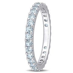 Sky Blue Topaz Eternity Ring