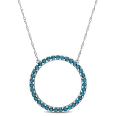 London Blue Topaz Open Circle Necklace