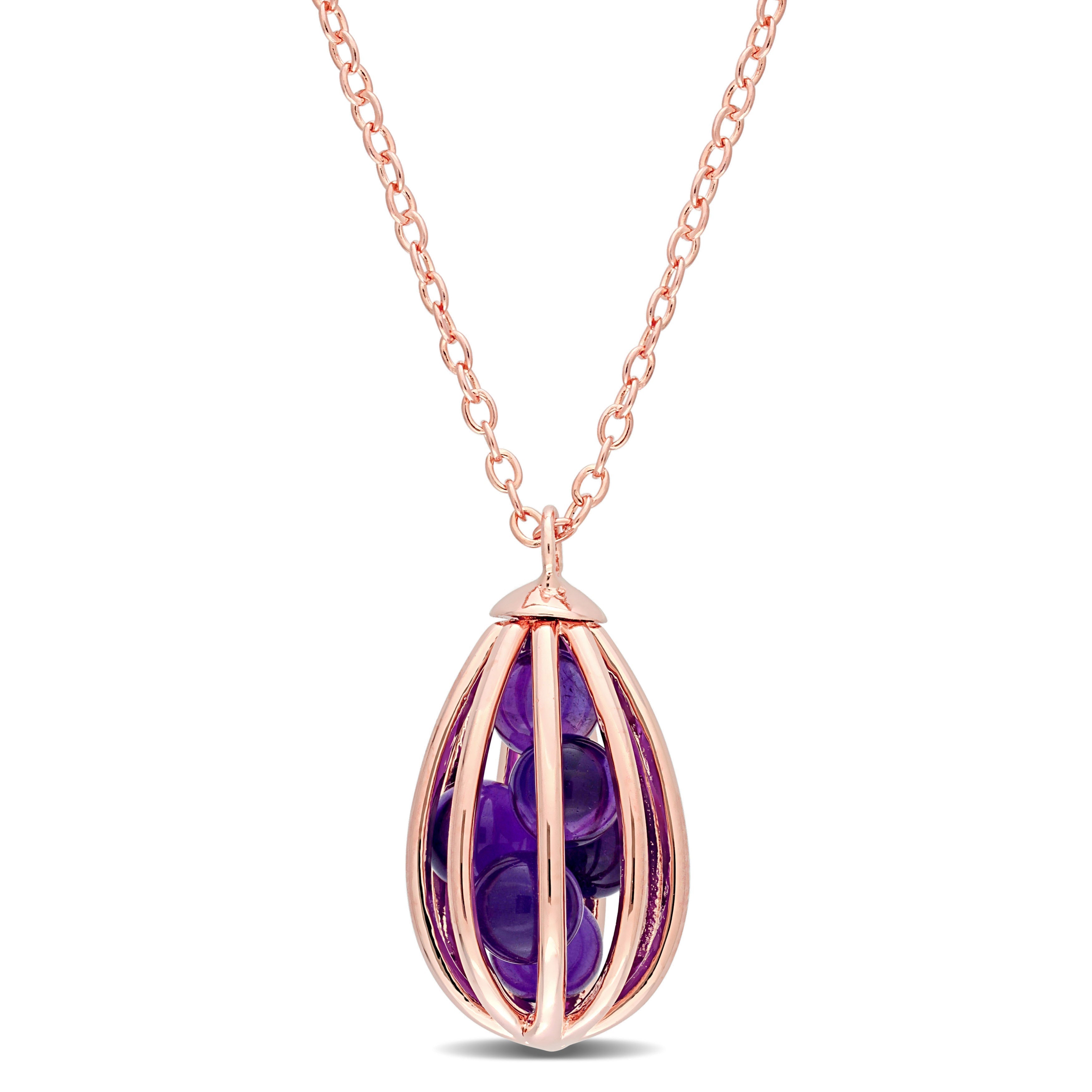  Studio Works Amethyst Cage Pendant - Purple - Bonton