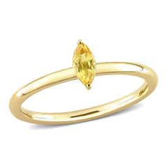 1/3 CT TGW Yellow Sapphire 10K Yellow Gold Stackable Ring