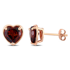 2 4/5 CT TGW Garnet 14K Rose Gold Stud Earrings