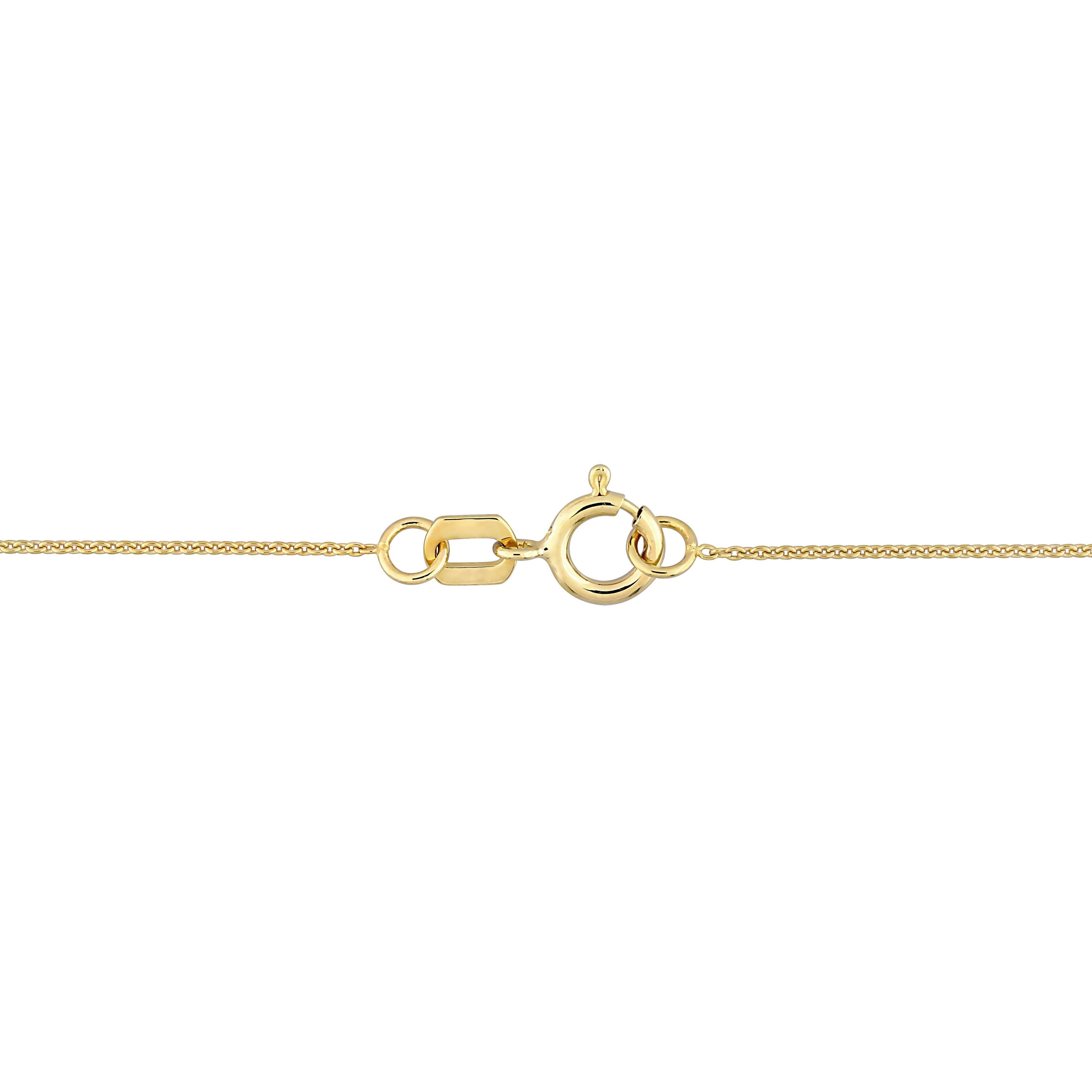  Studio Works 1/10 CT TW Diamond 10k White Yellow Gold 2 Tone Link Necklace - White/Yellow - Bonton