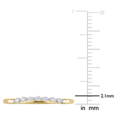 1/10 CT TW Diamond 10K Yellow Gold Semi-Eternity Ring