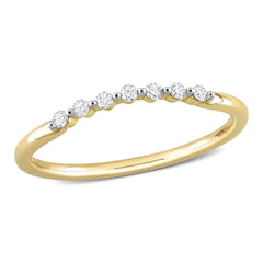 1/10 CT TW Diamond 10K Yellow Gold Semi-Eternity Ring