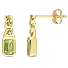 Peridot Link Drop Earrings