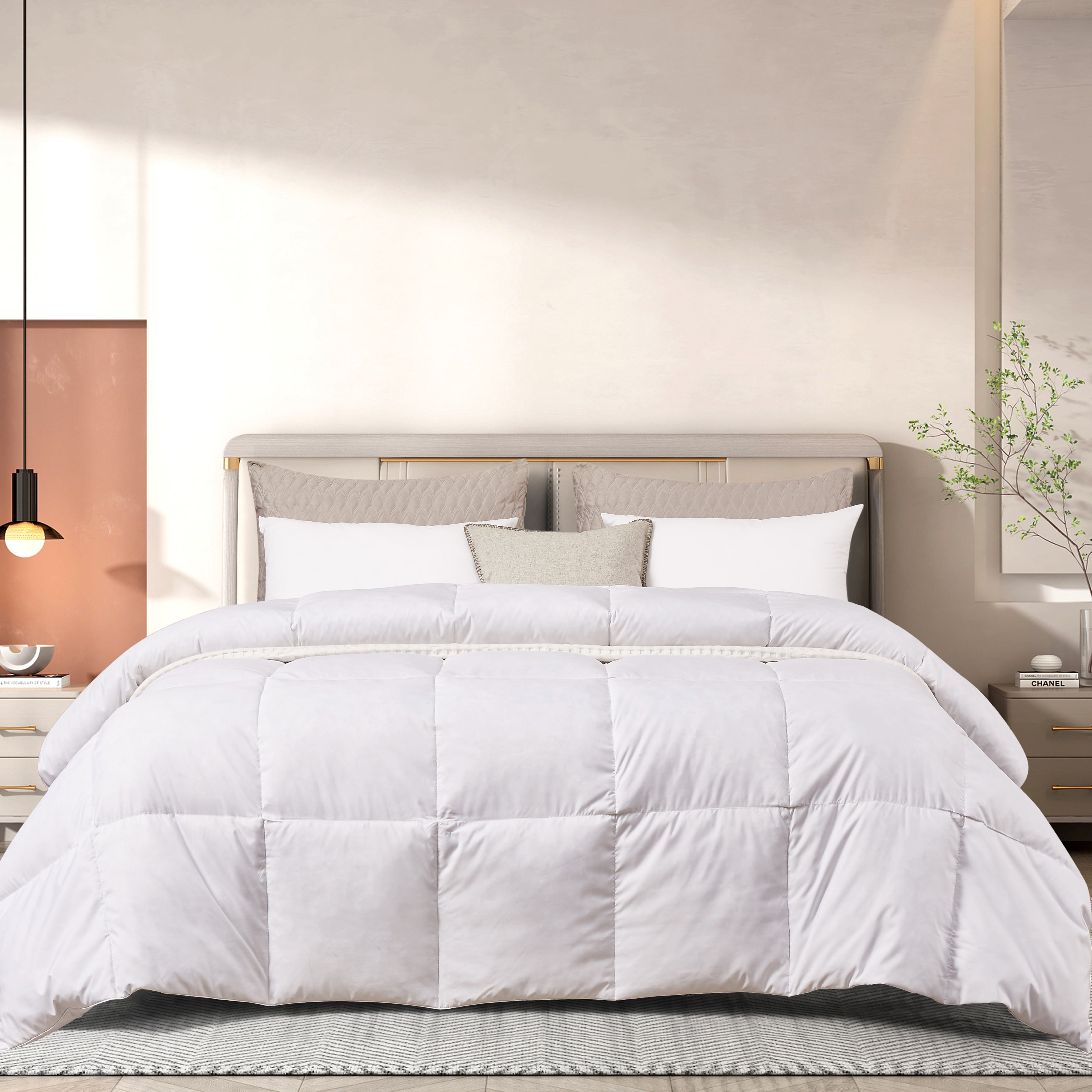  Beautyrest All Season Comforter - White - Bonton