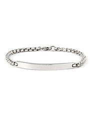 Men's Round Box Link ID Bracelet