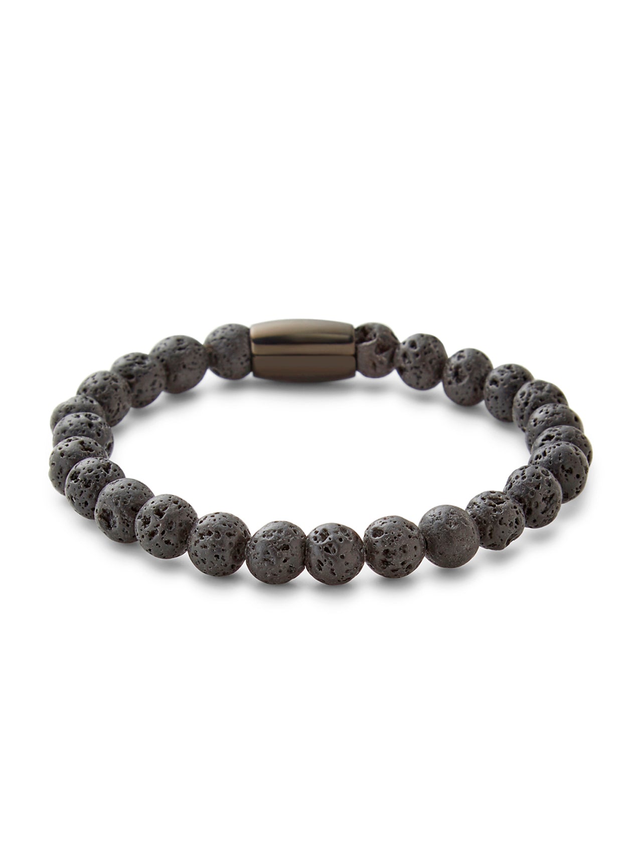  Kenneth Roberts Men's Lava Rock Bead Bracelet - Black - Bonton