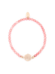 Pink Tree of Life Jade Bracelet