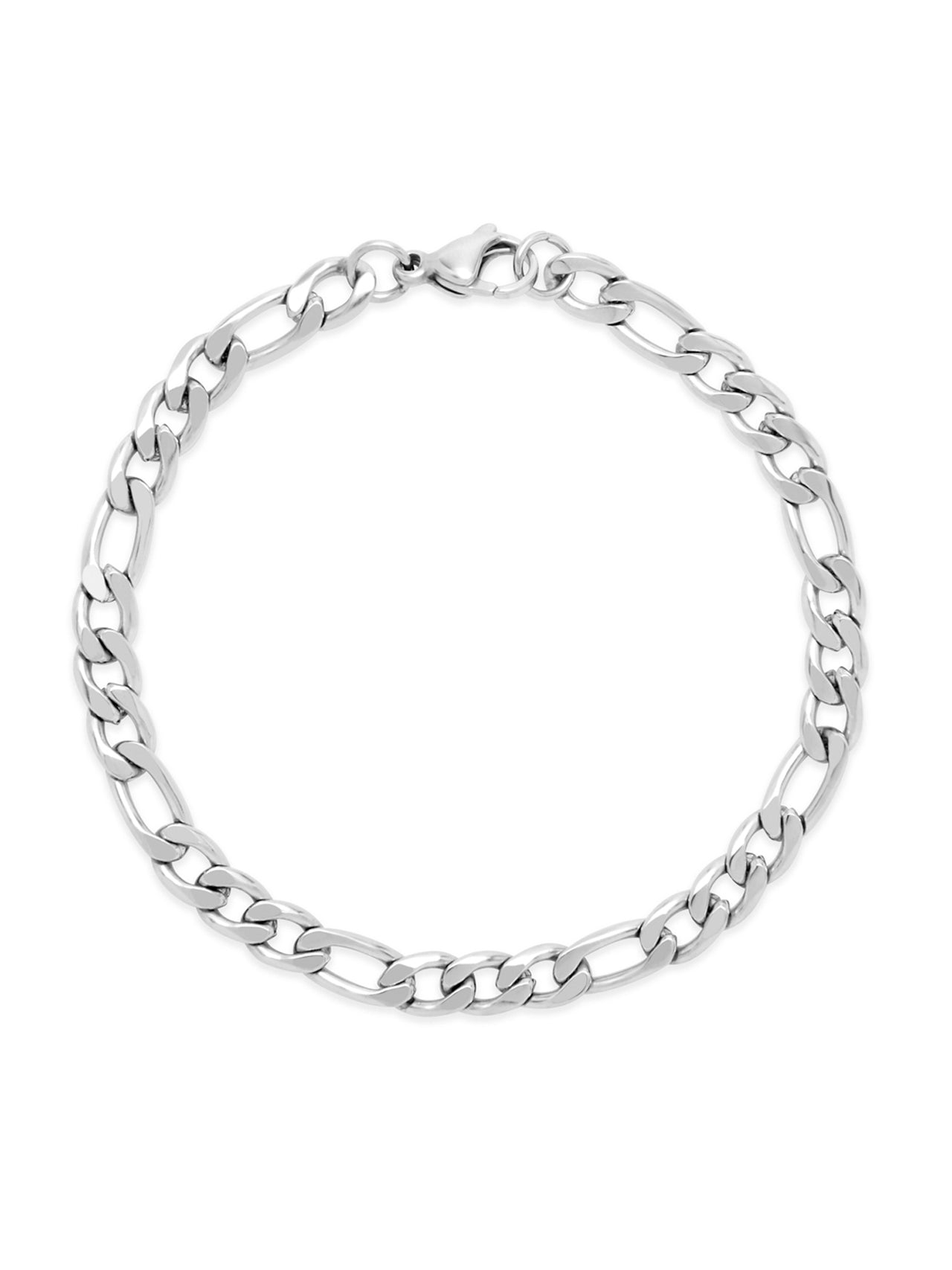  Kenneth Roberts Men's Figaro Chain Bracelet - Silver - Bonton