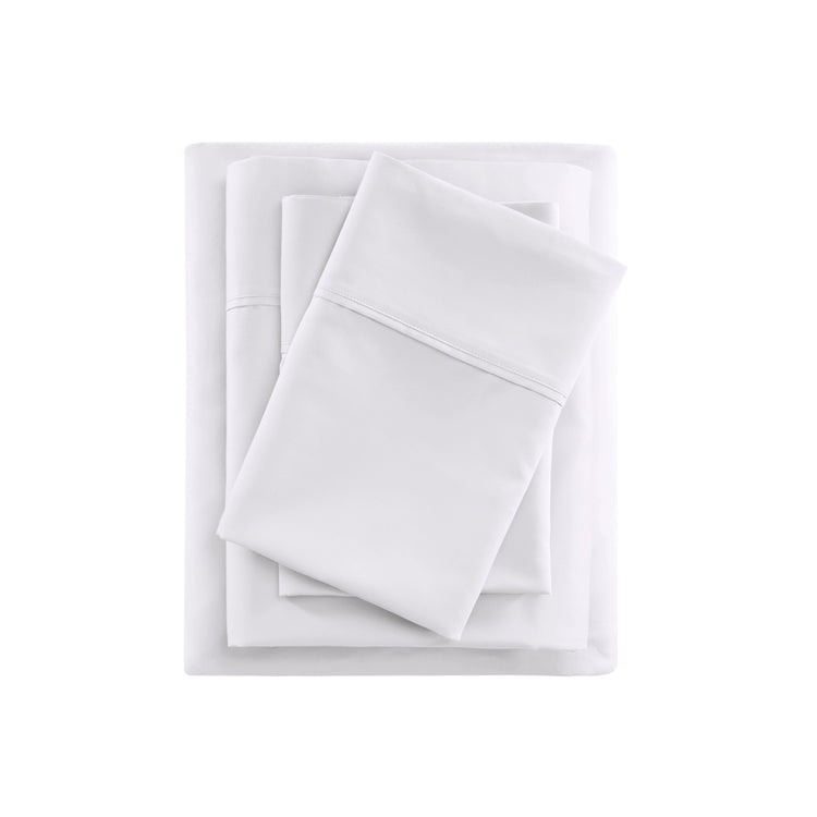 600 Thread Count Cooling Cotton Blend 4 Piece Sheet Set White