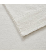 Oversized Cotton Flannel 4 Piece Sheet Set Ivory Solid