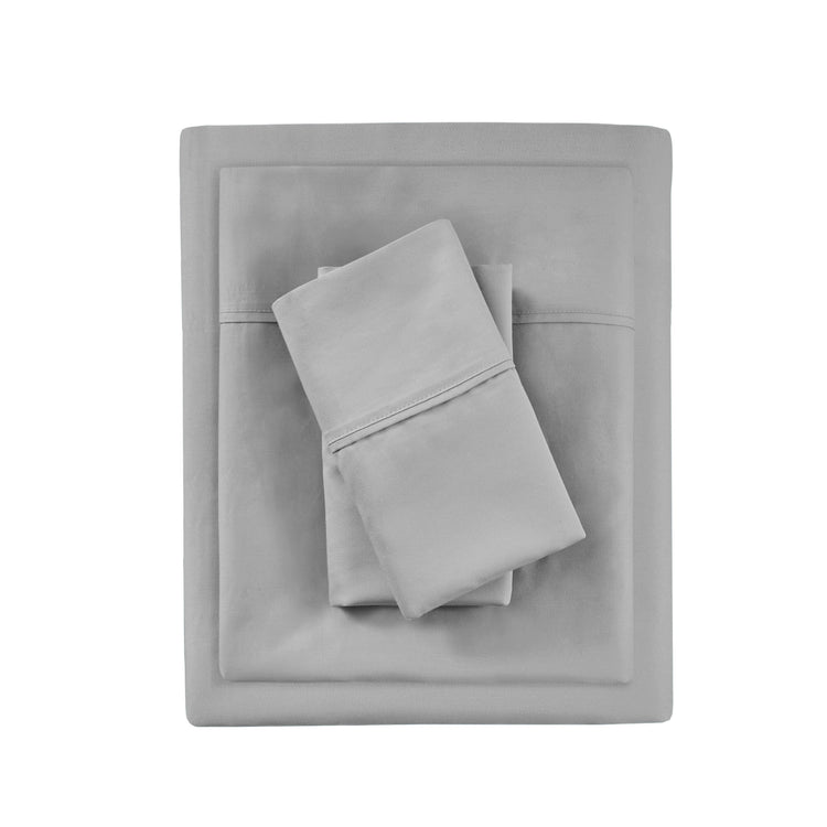 1000 Thread Count HeiQ Smart Temperature Cotton Blend 4 Piece Sheet Set Grey