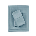 1000 Thread Count HeiQ Smart Temperature Cotton Blend 4 Piece Sheet Set Blue